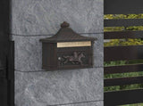 Wall Mounted Mailbox Bronze 40.5 x 16 x 45 cm Cast Aluminum 42023503