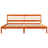 Bed Frame with Headboard without Mattress Wax Brown 180x200 cm Super King 3306562