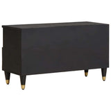 TV Cabinet with Drawer Black 80 x 33 x 46 cm Solid Mango Wood 4018825