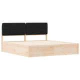 Bed Frame with Upholstered Headboard Black 180 x 200 cm 3398181