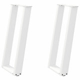 Console Table Legs U-Shaped 2 pcs White 28x cm Steel 4012777