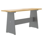 3 Piece Dining Set REINE Honey Brown and Grey Solid Wood Pine 3096569