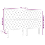 Headboard with Headboard Light Grey 160 cm Faux Leather 3337764