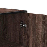 Highboard Brown Oak 35.5x35x139 cm Engineered Wood and Metal 849058