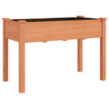 Wheeled Planter with Liner Brown 118x59x80 cm Solid Wood Fir 3157827