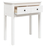 Console Table White 70x35x75 cm Solid Wood Pine 814610