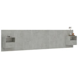 Bed Headboard with Cabinets Concrete Grey Engineered Wood 3115767