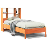 Bookcase Bed without Mattress Wax Brown 75x190 cm Small Single Solid Wood Pine 3322896