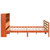 Bookcase Bed without Mattress Wax Brown 180x200 cm Super King Solid Wood 3321920