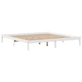 Bed Frame without Mattress White 180x200 cm Super King Solid Wood Pine 3306548