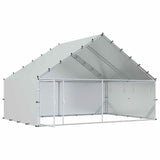 Chicken Coop with Roof Silver 300 x 200 x 190 cm 42042521