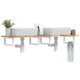 Basin Shelf Wall Mounted Steel and Solid Wood Acacia 3302680