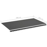 ZNTS Replacement Fabric for Awning Anthracite 6x3.5 m 311954