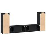 Black Oak TV Cabinet Set 4 pcs Black oak Large Engineered wood 3393313