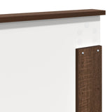 Bed Frame with Headboard Brown Oak 140 x 200 cm Solid Pine Wood 3409360