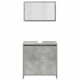 ZNTS 4 Piece Bathroom Furniture Set Concrete Grey Engineered Wood 3324849