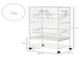 Large Bird Cage Budgie Cage for Finch Canaries Parakeet with Rolling Stand, Slide-out Tray, Storage T3398P347595