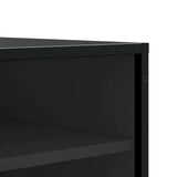 Shoe Bench Black 84x40x53.5 cm Engineered Wood and Metal 849229