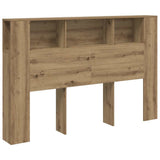 Headboard Cabinet Artisan Oak 160x18.5x103.5 cm Engineered Wood 856883
