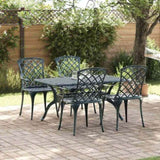 Garden Chair 4 pcs Green 61 x 60.5 x 93cm Aluminium 42002707