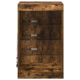 Sideboard with LED Lights Smoked Oak 41x37x67 cm 836725