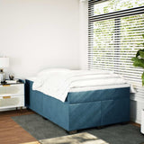 Box Spring Bed with Mattress Dark Blue 120x200 cm Velvet 3285279
