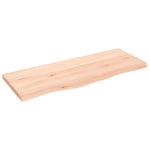 ZNTS Wall Shelf 100x40x cm Untreated Solid Wood Oak 363564