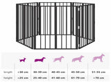 Dog Gate 6 pcs Black 60 x 80 cm Galvanised Steel 892016