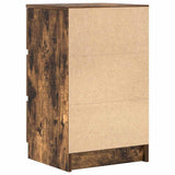 Bedside Cabinets with 3 Drawers 2 pcs Smoked Oak 39x35x65 cm 861346