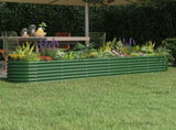 Garden Raised Bed Galvanised Steel 260x40x36 cm Green 318878