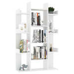 ZNTS Book Cabinet White 86x25.5x140 cm Engineered Wood 808900