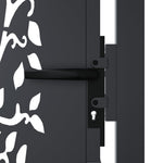 Garden Gate Anthracite 105x205 cm Steel Tree Design 153159