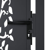 Garden Gate Anthracite 105x205 cm Steel Tree Design 153159
