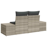 Garden Sofa Grey 123 x 62 x 69cm Poly Rattan 42006807