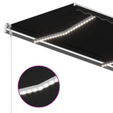 Manual Retractable Awning with LED 4.5x3 m Anthracite 3069964