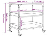 Kitchen Trolley Sonoma Oak 60 x 41 x 80.5 cm Engineered Wood 883026