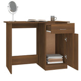 Desk Brown Oak 100x50x76 cm Engineered Wood 815422