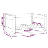 Dog Bed White 55.5x45.5x28 cm Solid Pine Wood 821443