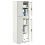 Storage Cabinet 2 pcs White 60 x 40 x 175 cm Steel Lockable 3438758