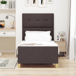 ZNTS Bed Frame Dark Brown 100x200 cm Fabric 3344707
