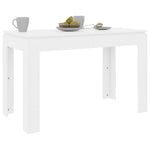 ZNTS Dining Table High Gloss White 120x60x76 cm Engineered Wood 800762