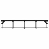 Dining Bench Black 248x32x45 cm Steel and Faux Leather 835226