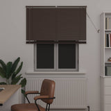 Venetian Blind Dark Brown with Pattern 150 x 120 cm 25 mm PVC 42003792