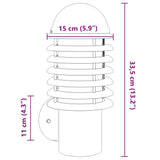 Outdoor Wall Lights 2pcs Black Stainless Steel 4006253