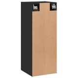Wall Mounted Cabinet Black 34.5x34x90 cm Engineered Wood 830501