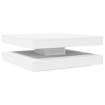 ZNTS Coffee Table 360-Degree Rotatable White 90x90x34.5 cm 3321351