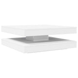 ZNTS Coffee Table 360-Degree Rotatable White 90x90x34.5 cm 3321351