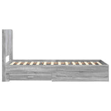 Bed Frame with Storage and Headboard Grey Sonoma 100 x 200 cm 3414146