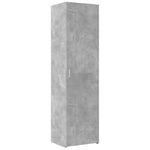 ZNTS Slim Storage Cabinet Concrete Grey 50x42.5x225 cm Engineered Wood 3281304
