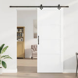 Sliding Door ORKDAL White 93 x 232 cm Solid Pine Wood 3333659